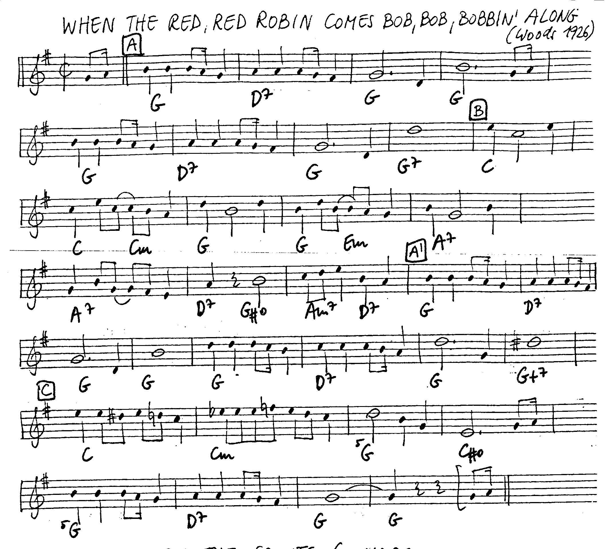 when the red red robin leadsheet – book us for your next 20s or gatsby event